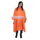 เสื้อกันฝนผู้ใหญ่ ส้มจราจร แบบค้างคาว (ปันโจส้มจราจร)