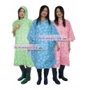  เสื้อกันฝนค้างคาวผู้หญิง พิมพ์ลาย Flower
